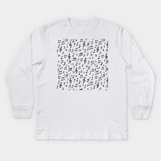 Music notes pattern Kids Long Sleeve T-Shirt